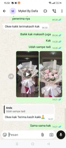 Testimonial Buket Bunga cimenteng jaya