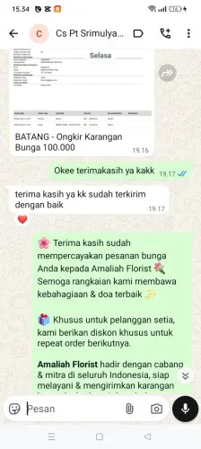 Testimonial Papan Bunga cimenteng jaya