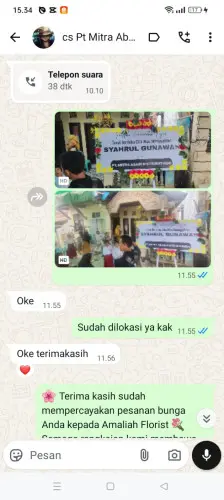 Testimonial Papan Bunga cimenteng jaya