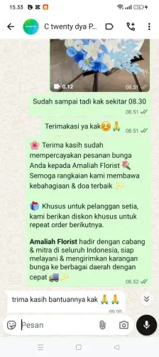 Testimonial Standing Flower cimenteng jaya